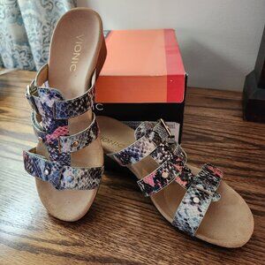 Vionic Sandals - Park Radia - Mint Snake - Size 6